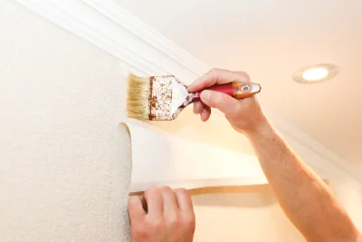 Pose de papier peint à Puzieux — revêtements muraux et toiles de verre